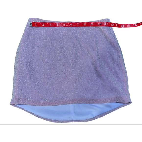 SNDYS Glitter Mini Skirt Pink Sparkle Size S - Picture 5 of 8